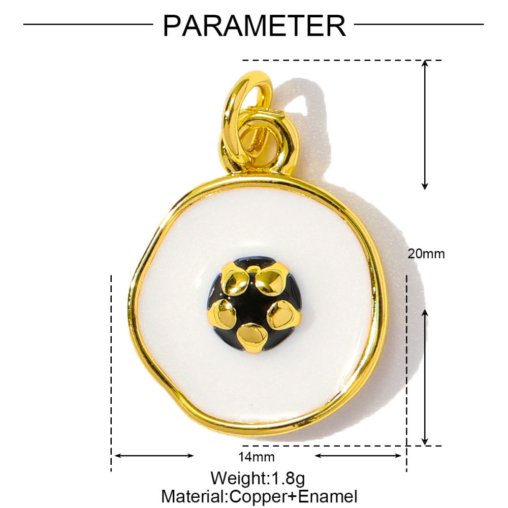 6pcs/pack Wholesale Copper Enamel Monet Garden Flower Diy Earring Charms Women Lover Baseball Necklace Pendants Sport Jewelry