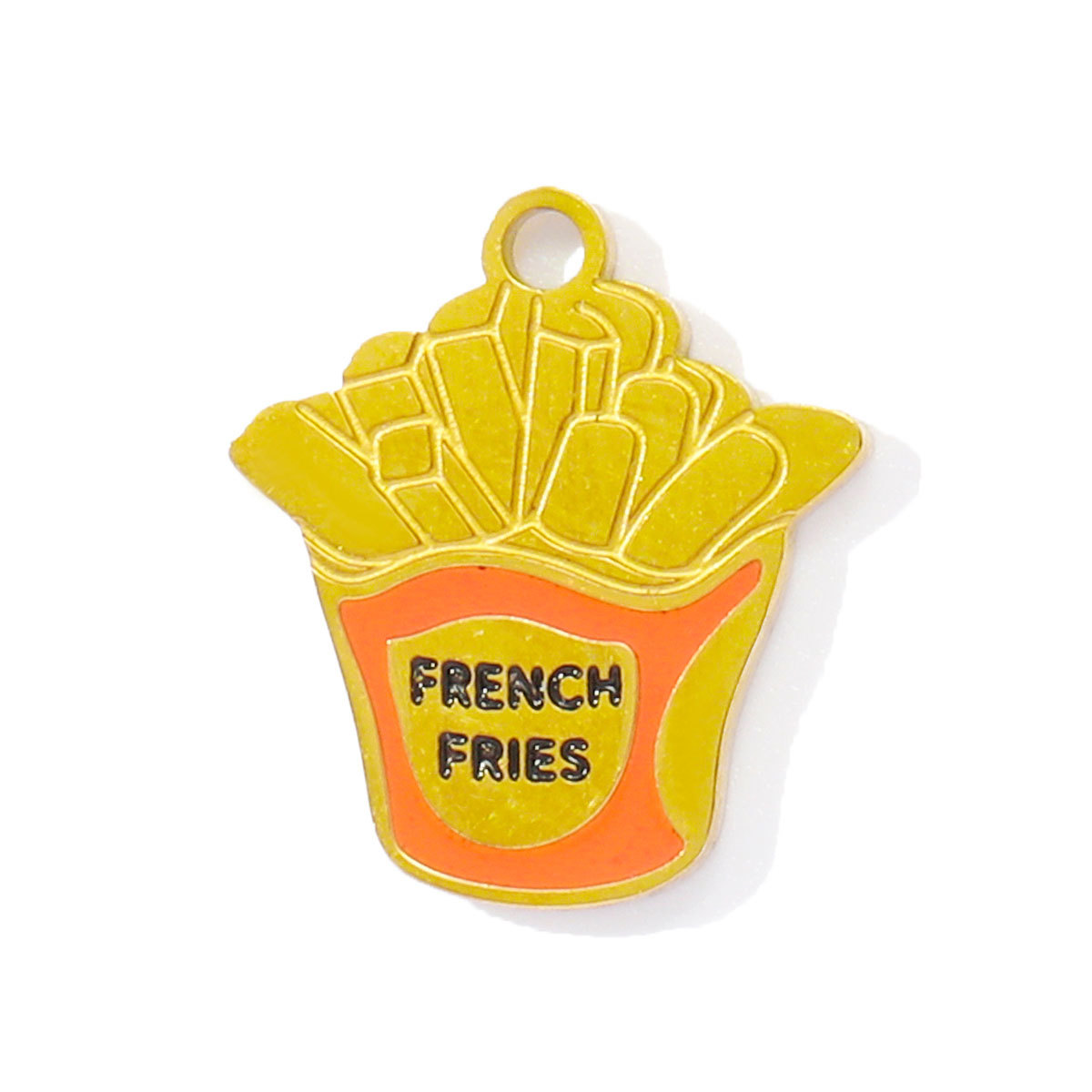 6pcs/pack French Stainless Steel Enamel Airplane Camera Necklace Pendants Suitcase Plam Diy Charms Juice Milktea Coffee Cup Jewelry