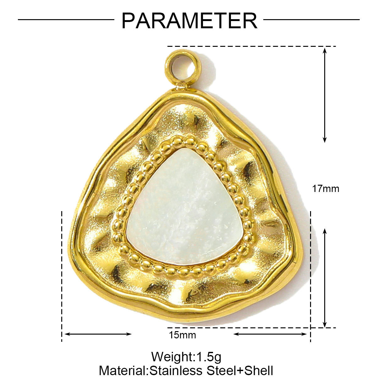 6pcs/pack French Natural Chalchite Stone Sun DIY Charms Stainless Steel Red Agate Square Necklace Pendants White Shell Jewelry