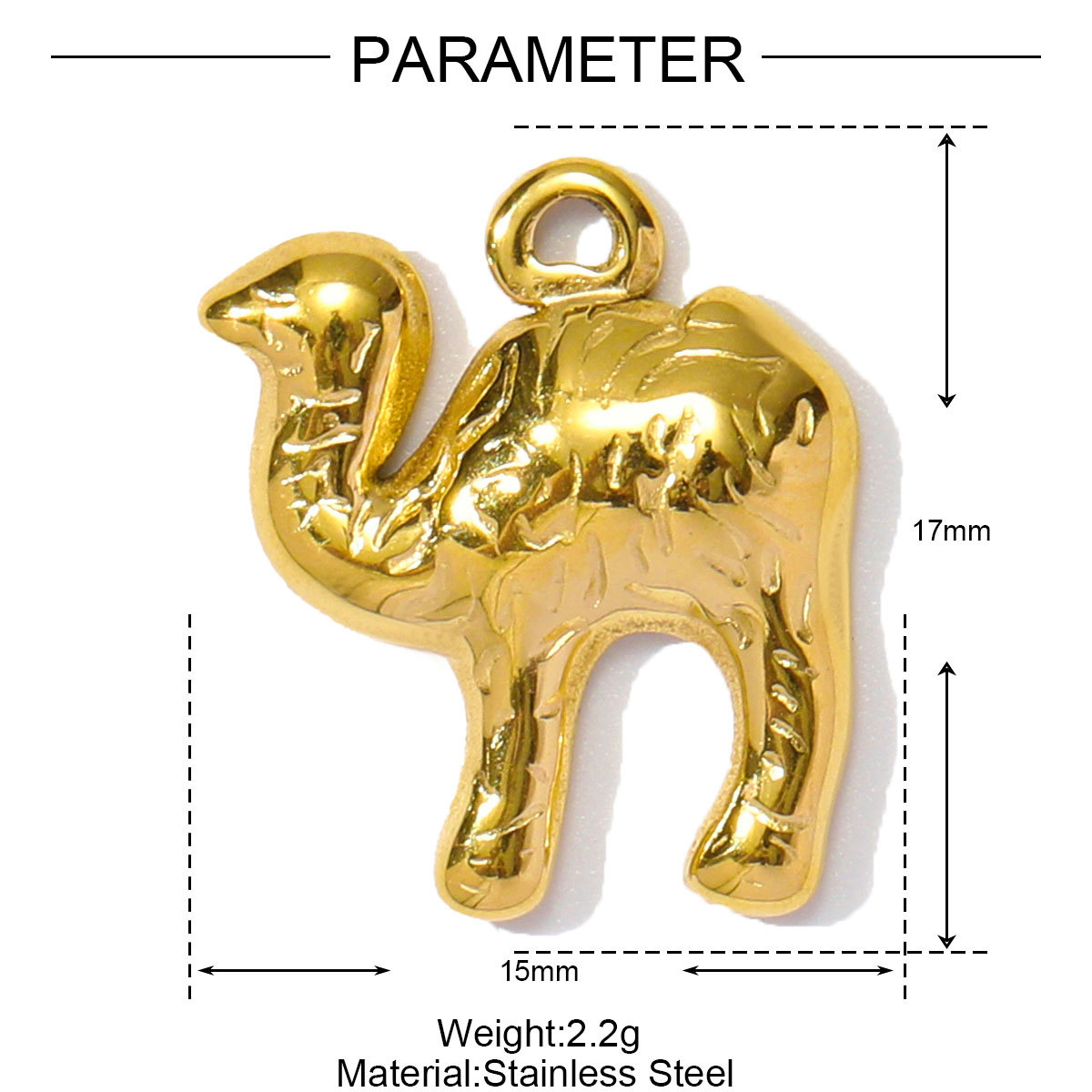 6pcs/pack Retro Stainless Steel Camel The Eiffel Tower Necklace Pendants  Crystal Cross Dancer Diy Charms Eye Jewelry Wholesale