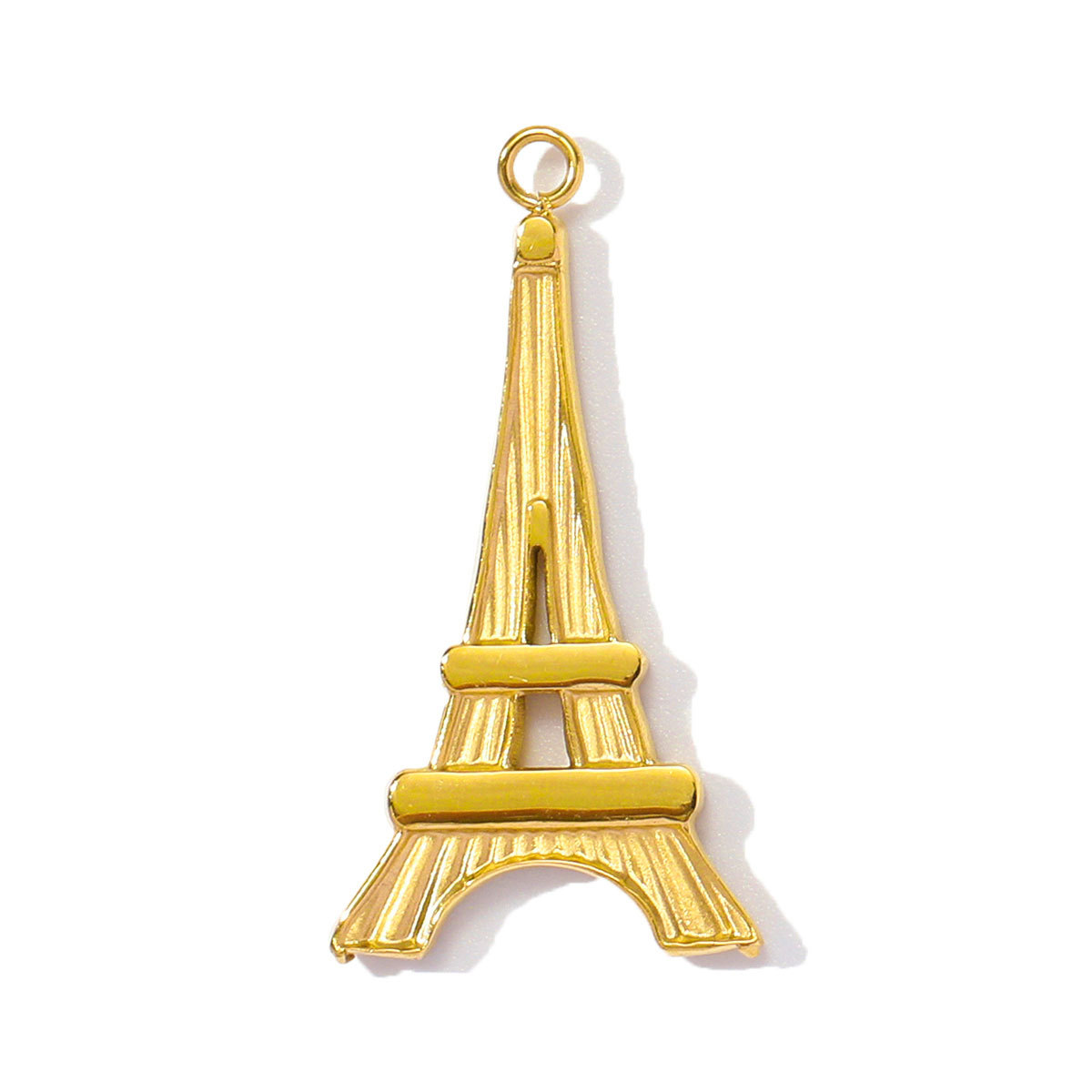 6pcs/pack Retro Stainless Steel Camel The Eiffel Tower Necklace Pendants  Crystal Cross Dancer Diy Charms Eye Jewelry Wholesale