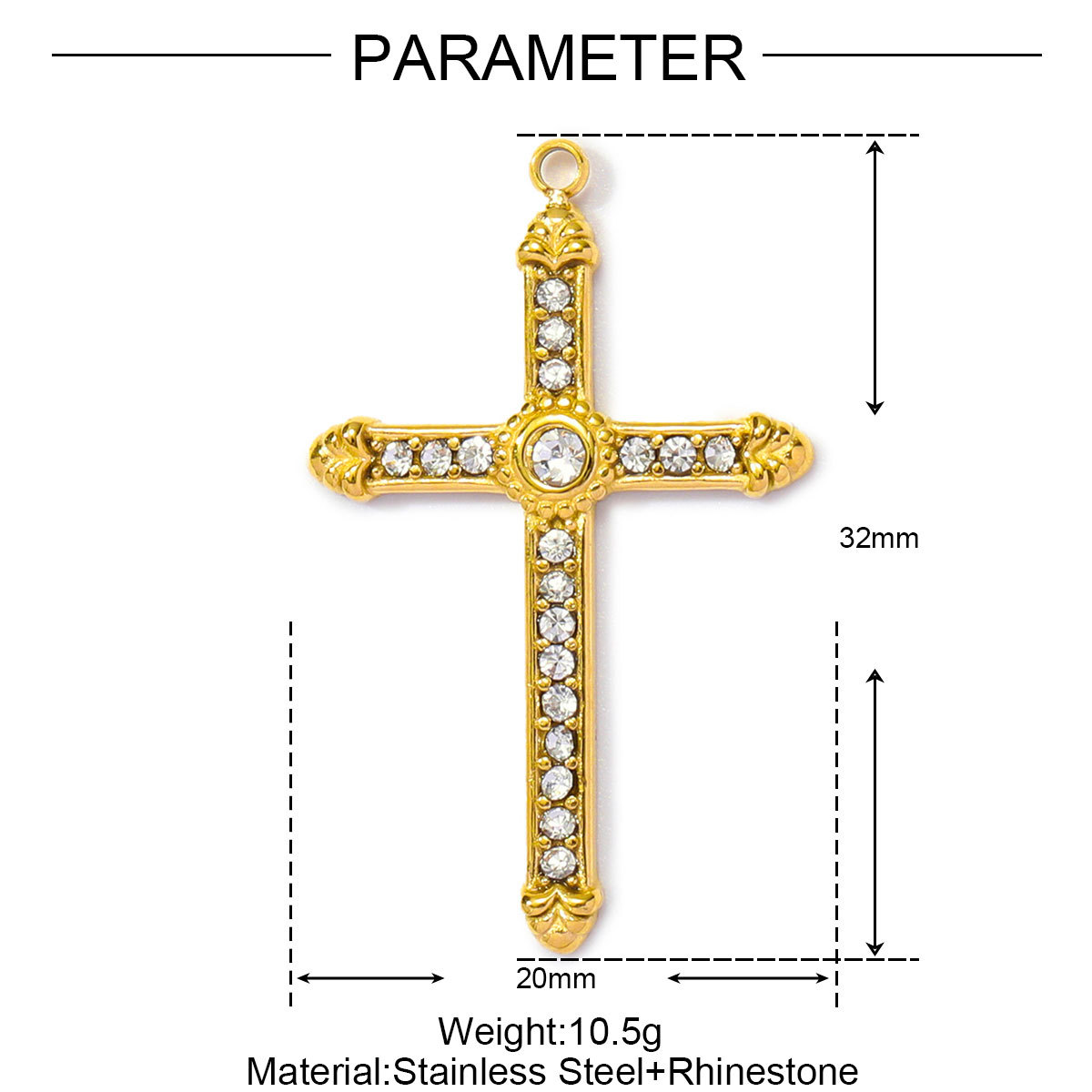6pcs/pack Retro Stainless Steel Camel The Eiffel Tower Necklace Pendants  Crystal Cross Dancer Diy Charms Eye Jewelry Wholesale