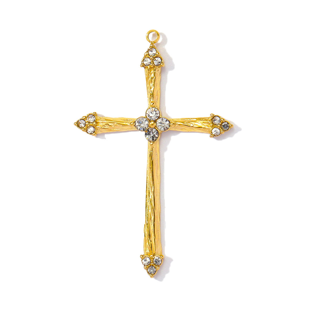 6pcs/pack Retro Stainless Steel Camel The Eiffel Tower Necklace Pendants  Crystal Cross Dancer Diy Charms Eye Jewelry Wholesale