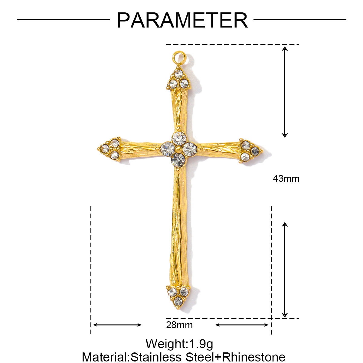6pcs/pack Retro Stainless Steel Camel The Eiffel Tower Necklace Pendants  Crystal Cross Dancer Diy Charms Eye Jewelry Wholesale