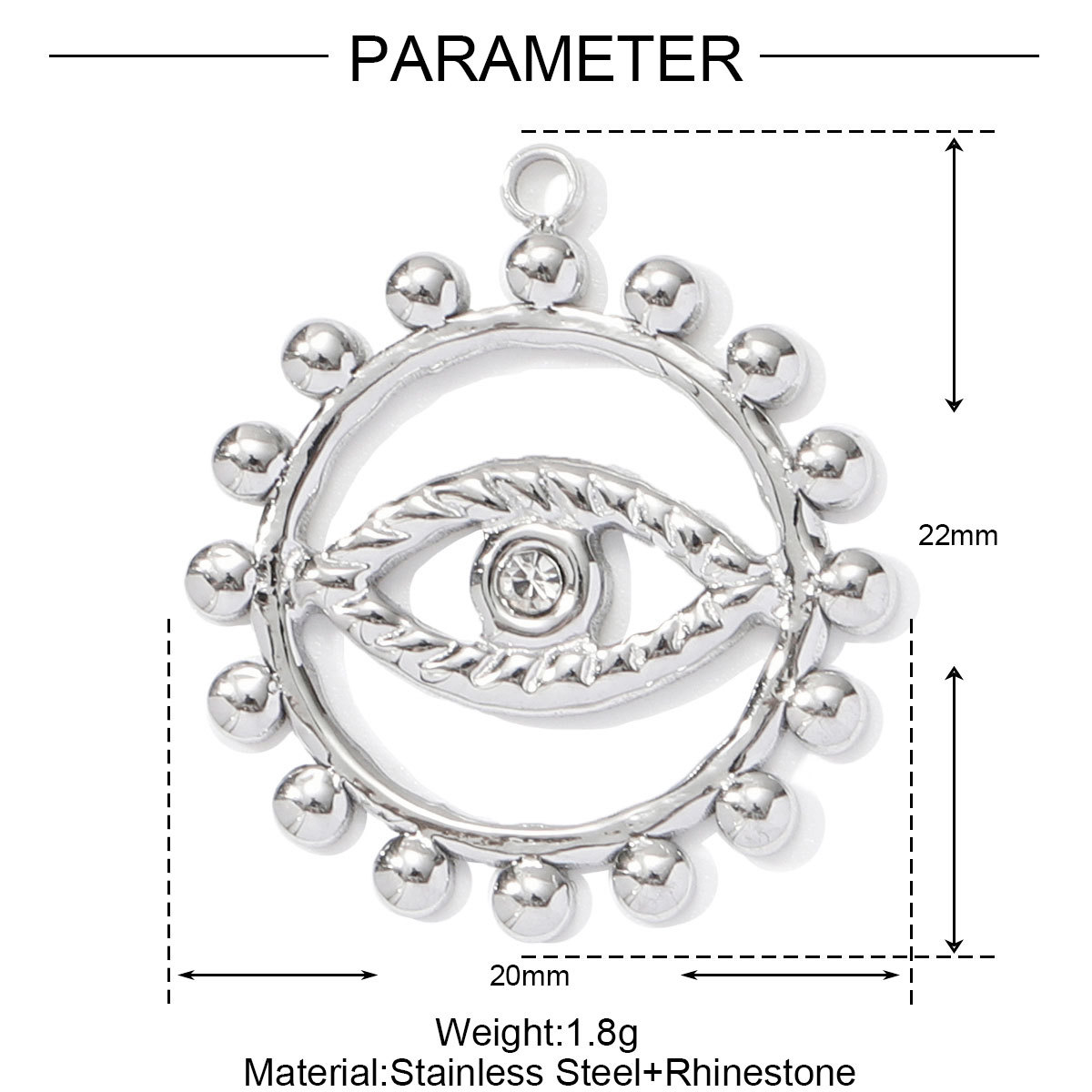 6pcs/pack Retro Stainless Steel Camel The Eiffel Tower Necklace Pendants  Crystal Cross Dancer Diy Charms Eye Jewelry Wholesale