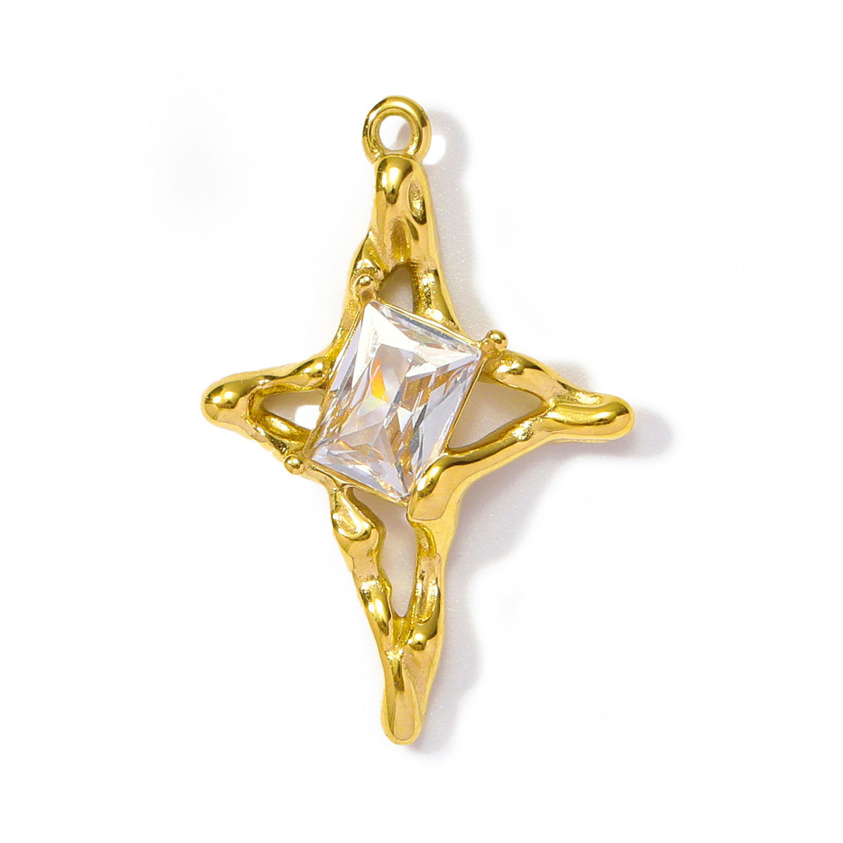 6pcs/pack Retro Stainless Steel Camel The Eiffel Tower Necklace Pendants  Crystal Cross Dancer Diy Charms Eye Jewelry Wholesale