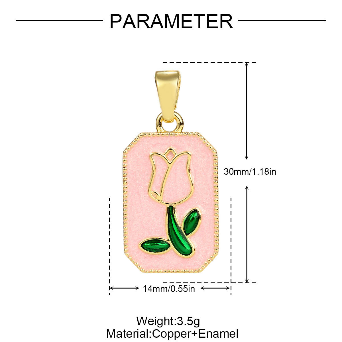 6pcs/pack Copper Micro Zircon Sun Love Heart Necklace Pendants Enamal Rose Angel DIY Charms Women Plam Tree Jewelry Wholesale