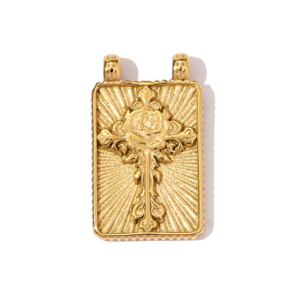 6pcs/pack Fashion Stainless Steel Flower Cross Necklace Pendants Peace Dove Coin DIY Charms Women Hand Gesture Jewelry Wholesale