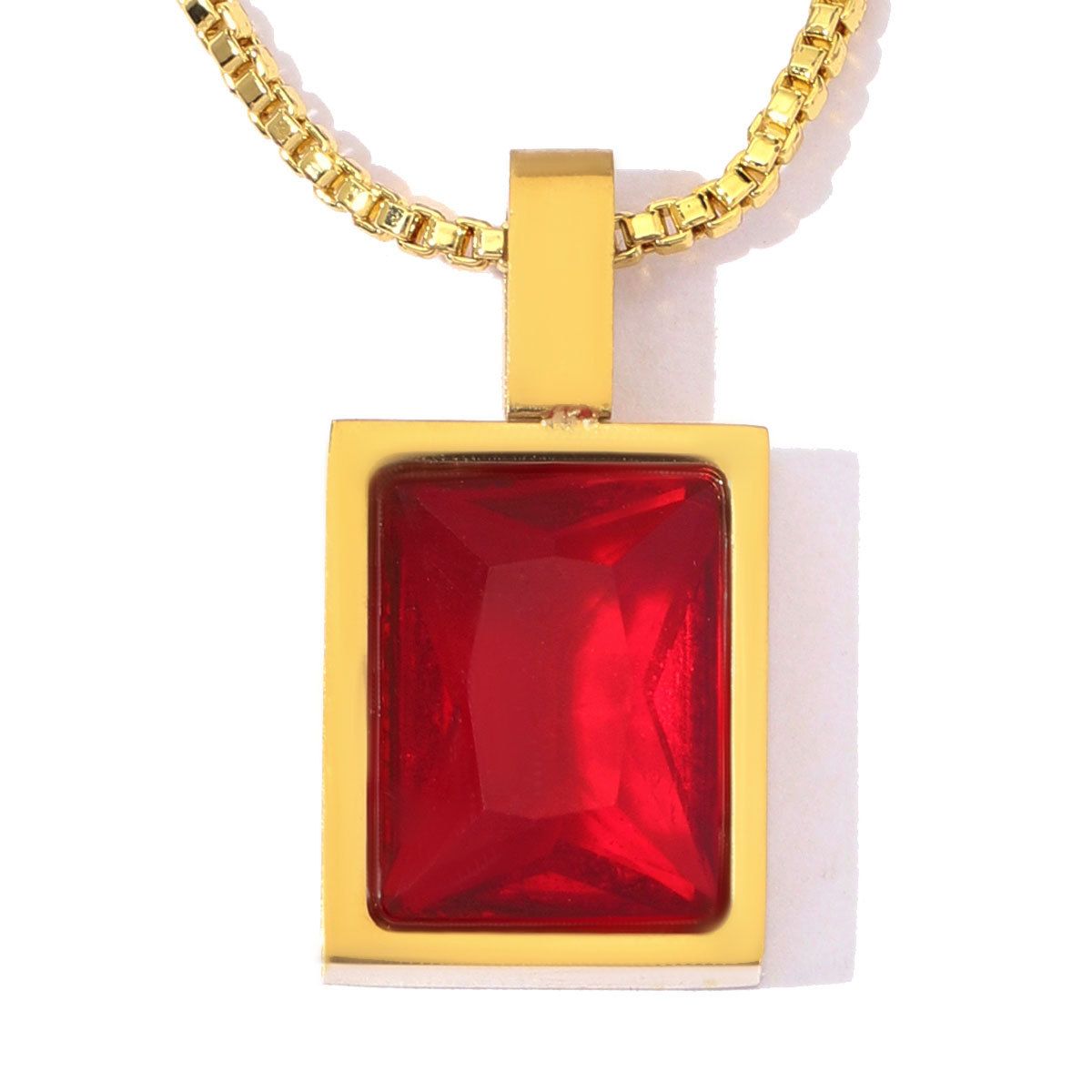 6pcs/Lot Stainless Steel Rainbow Zircon Square DIY Charm Rhinestone Oval Necklace Pendant Woman Jewelry Findings Wholesale