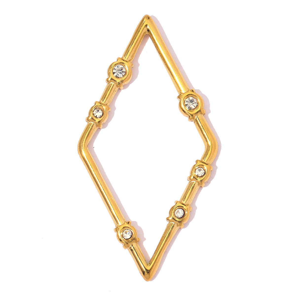 6pcs/Lot Stainless Steel Hollow Rhinestone Diamond Oval DIY Charms Zodiac Horse Necklace Pendants Woman Sun Jewelry Findings