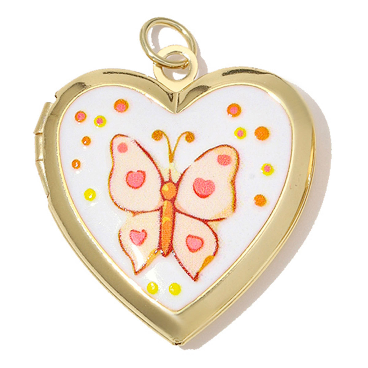 6pcs/Lot Copper Openable Heart DIY Charms Butterfly Rainbow Picture Locket Pendants Woman Cherry Sun Necklace Findings Wholesale