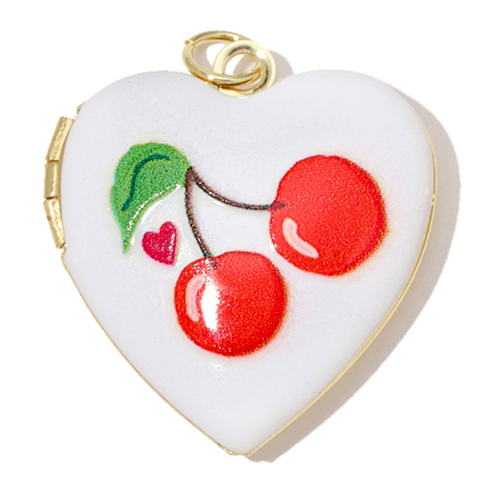 6pcs/Lot Copper Openable Heart DIY Charms Butterfly Rainbow Picture Locket Pendants Woman Cherry Sun Necklace Findings Wholesale
