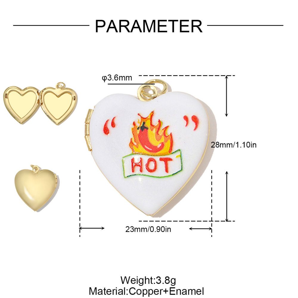 6pcs/Lot Copper Openable Heart DIY Charms Butterfly Rainbow Picture Locket Pendants Woman Cherry Sun Necklace Findings Wholesale