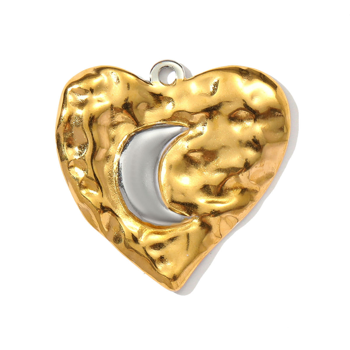 6pcs/pack Two Tone Clover Seahorse Stainless Steel DIY Charms Women Strawberry Jewelry Oval Virgin Mary Starfish Necklace Pendant
