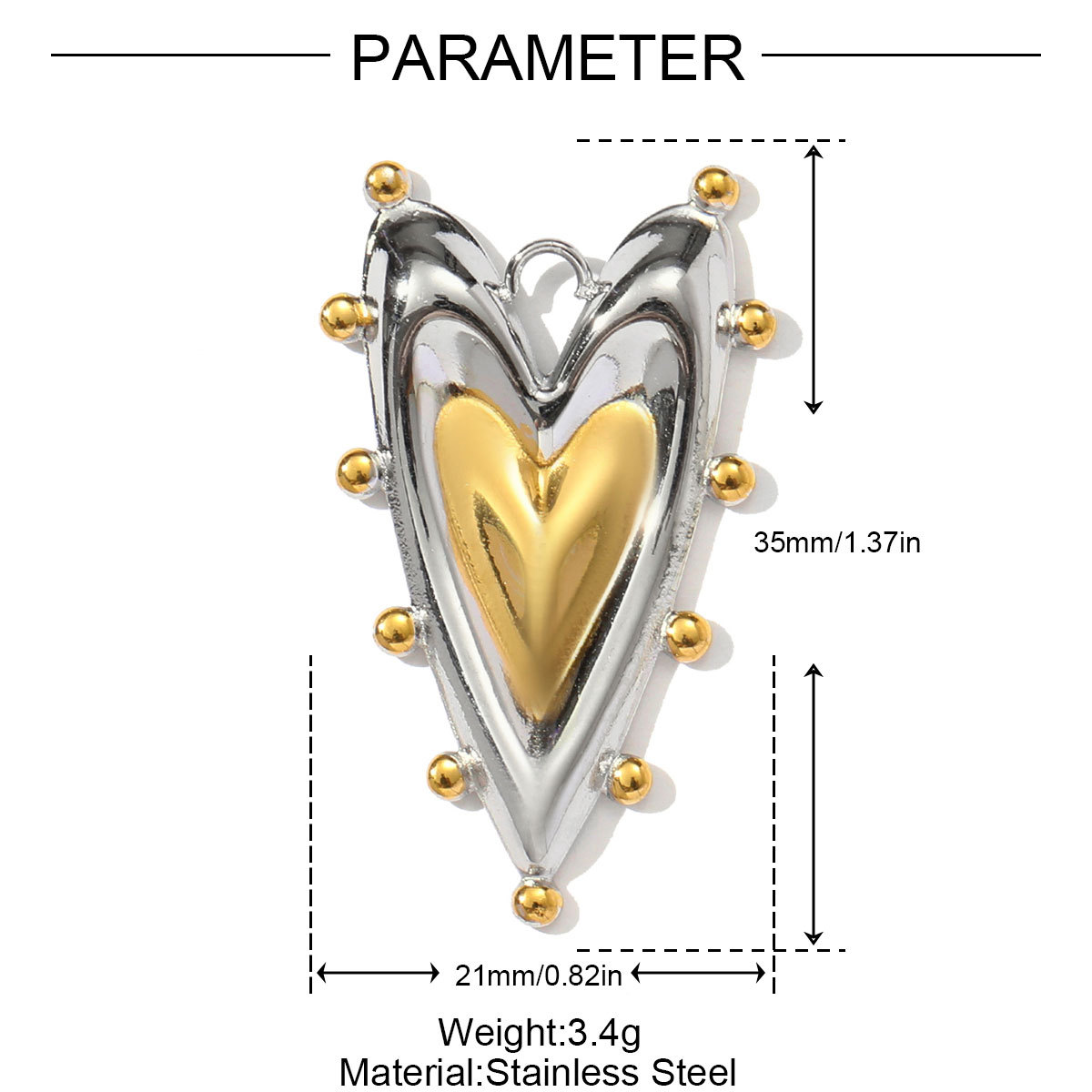6pcs/pack Two Tone Clover Seahorse Stainless Steel DIY Charms Women Strawberry Jewelry Oval Virgin Mary Starfish Necklace Pendant