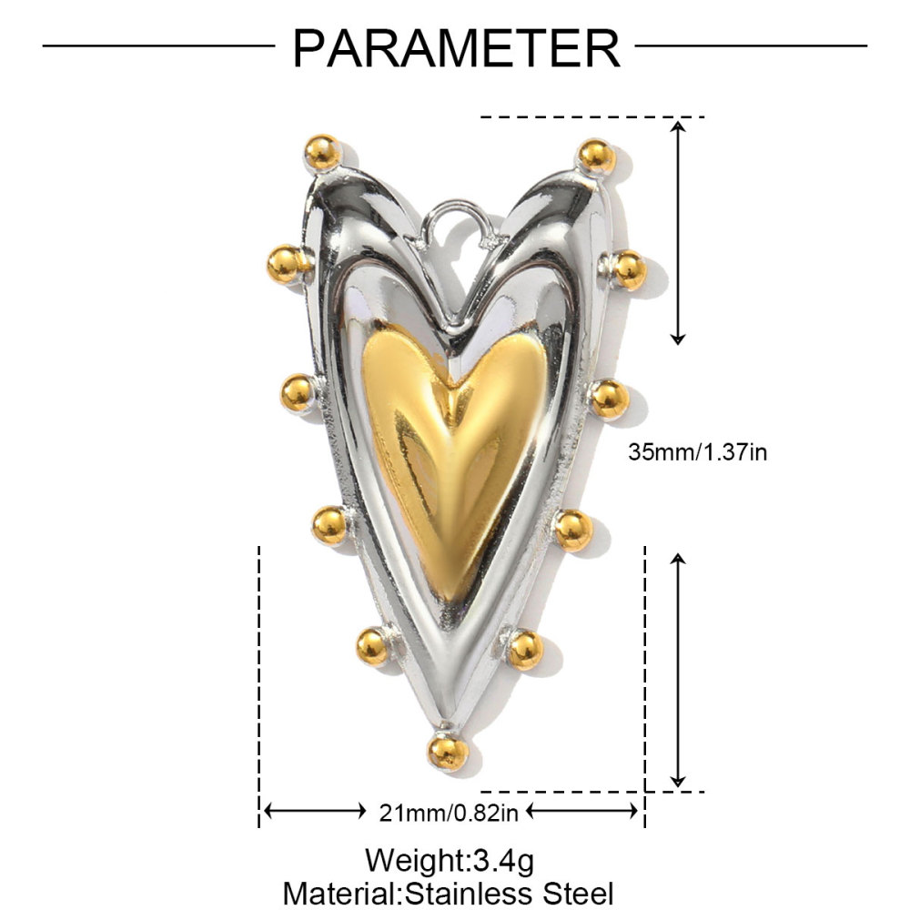 6pcs/pack Two Tone Clover Seahorse Stainless Steel DIY Charms Women Strawberry Jewelry Oval Virgin Mary Starfish Necklace Pendant
