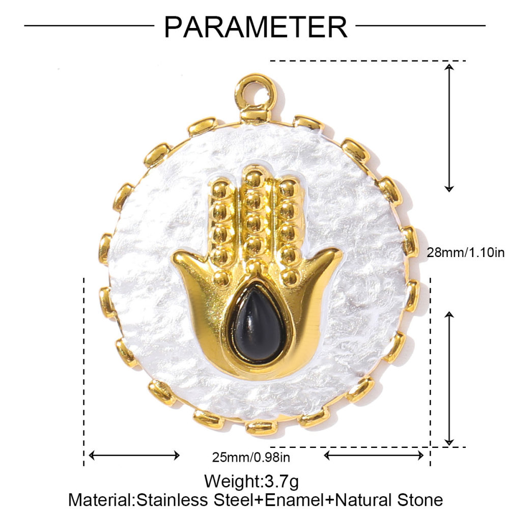 6pcs/pack Two Tone Silver Gold Sun Heart Stainless Steel DIY Charm Women Flower Jewelry Fashion Evil Eye Rose Snake Shell Necklace Pendant