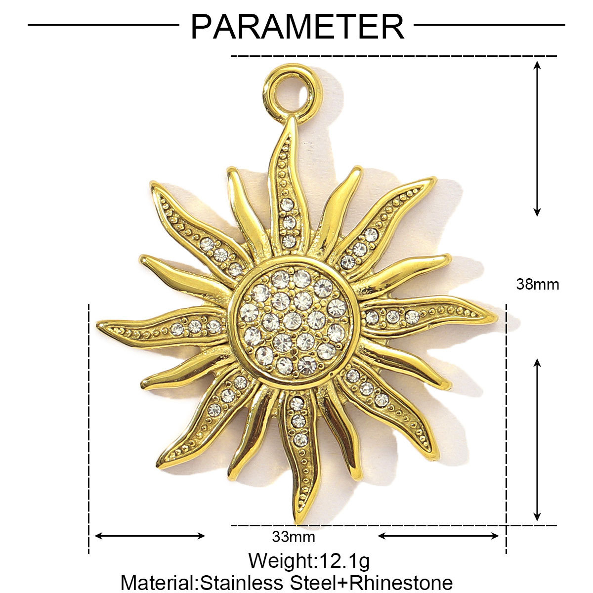 6pcs/pack Red Enamel Crown Heart Stainless Steel DIY Earring Charms Women Jewelry Sun Crescent Hamsa Hand Pendant Necklace Making