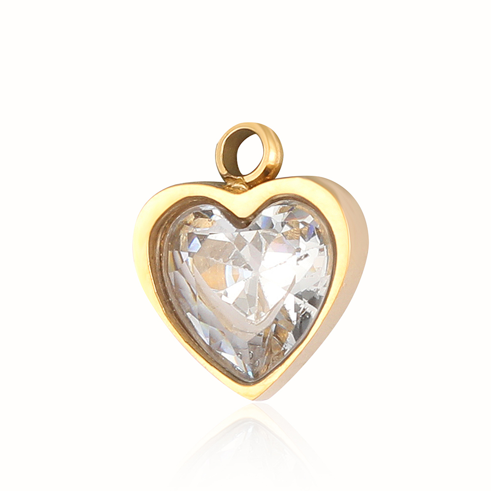 6pcs/pack Fashion Marquise Zircon Stainless Steel DIY Charm Women Star Jewelry Robot Heart Cherry Necklace Pendant Bracelet Make