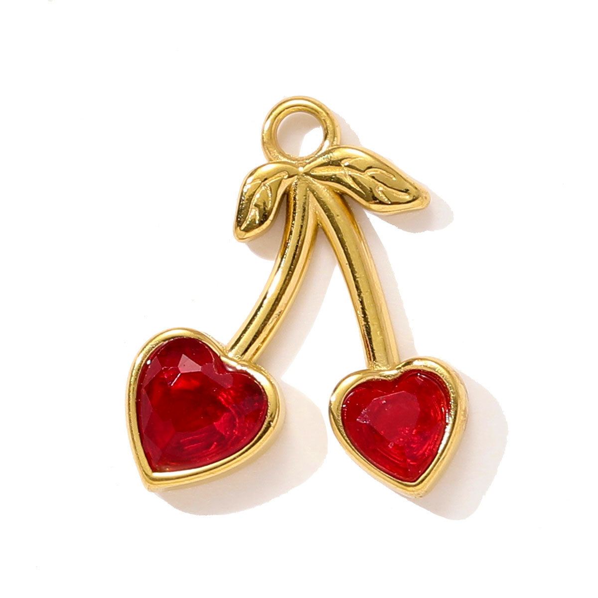 6pcs/pack Fashion Marquise Zircon Stainless Steel DIY Charm Women Star Jewelry Robot Heart Cherry Necklace Pendant Bracelet Make