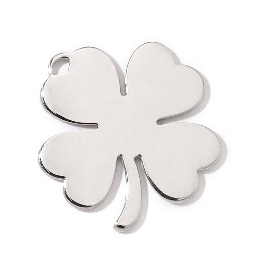 6pcs/pack 18k Real Gold Vacuum Plated Lock Flower Star Stainless Steel DIY Charm Women Jewelry Clover Heart Necklace Pendants