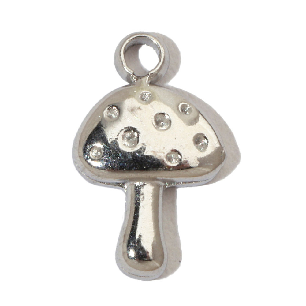 6pcs/pack 18k Real Gold Vacuum Plated Lock Flower Star Stainless Steel DIY Charm Women Jewelry Clover Heart Necklace Pendants