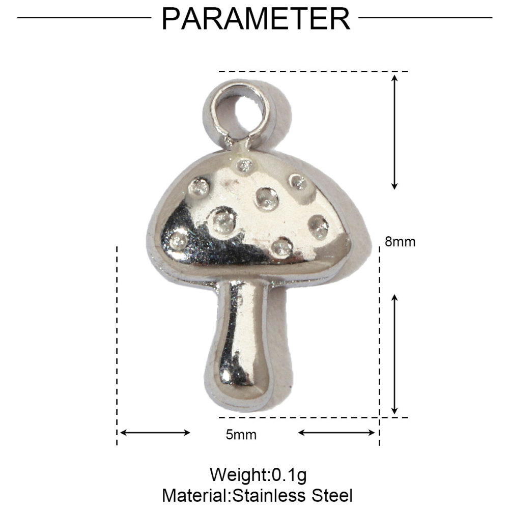 6pcs/pack 18k Real Gold Vacuum Plated Lock Flower Star Stainless Steel DIY Charm Women Jewelry Clover Heart Necklace Pendants