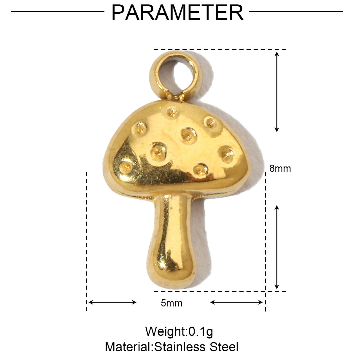 6pcs/pack 18k Real Gold Vacuum Plated Lock Flower Star Stainless Steel DIY Charm Women Jewelry Clover Heart Necklace Pendants