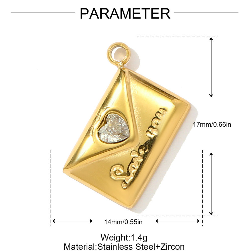6pcs/pack 18k Real Gold Vacuum Plated Lock Flower Star Stainless Steel DIY Charm Women Jewelry Clover Heart Necklace Pendants