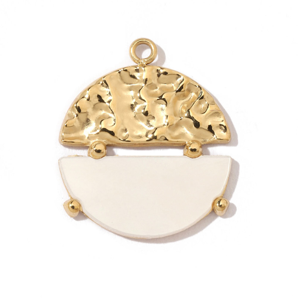 6pcs/pack Stainless Steel Cute Shell Heart DIY Charms Women Cross Trendy Sunflower Natural Stone Pendants Necklace Making Jewelry