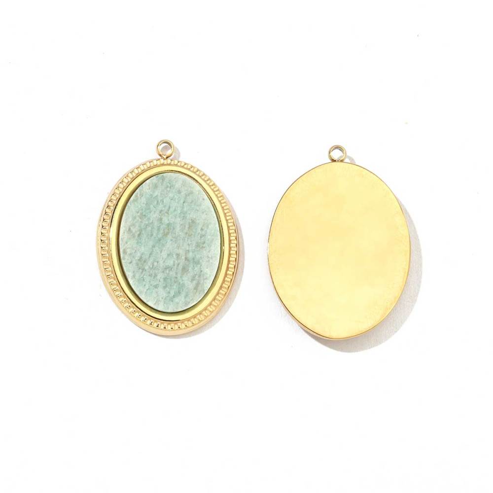 6pcs/pack Stainless Steel Cute Shell Heart DIY Charms Women Cross Trendy Sunflower Natural Stone Pendants Necklace Making Jewelry