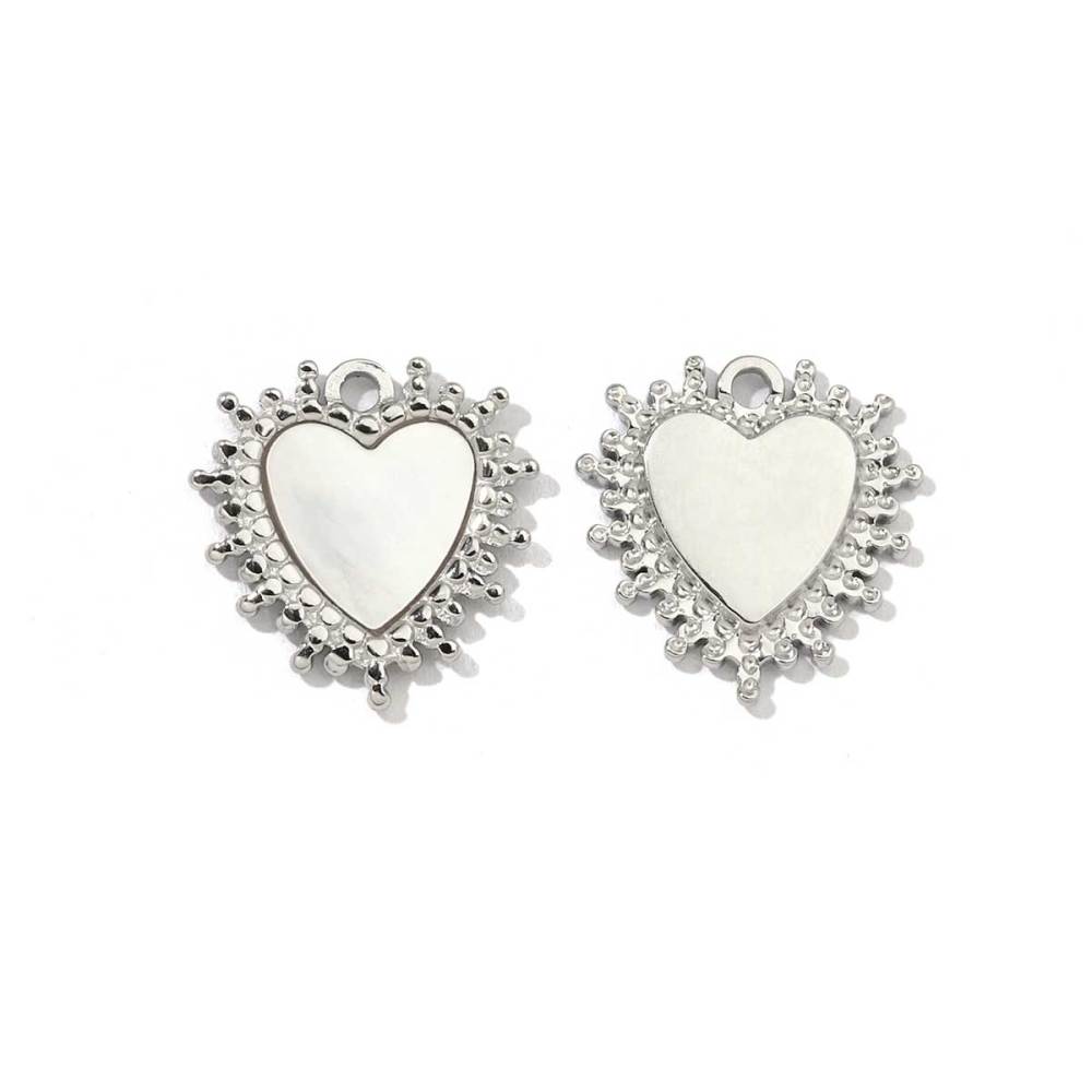 6pcs/pack Stainless Steel Cute Shell Heart DIY Charms Women Cross Trendy Sunflower Natural Stone Pendants Necklace Making Jewelry