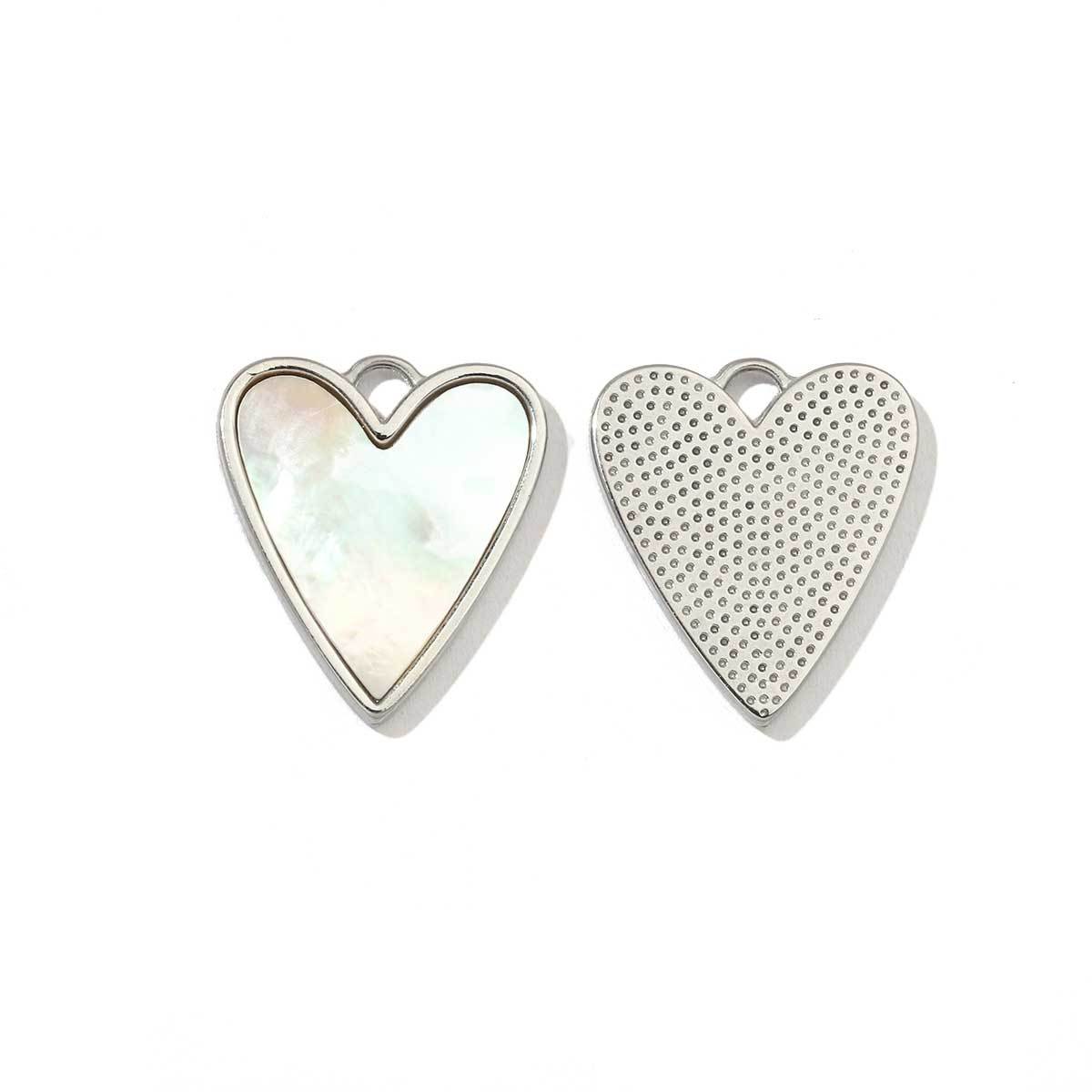 6pcs/pack Stainless Steel Cute Shell Heart DIY Charms Women Cross Trendy Sunflower Natural Stone Pendants Necklace Making Jewelry
