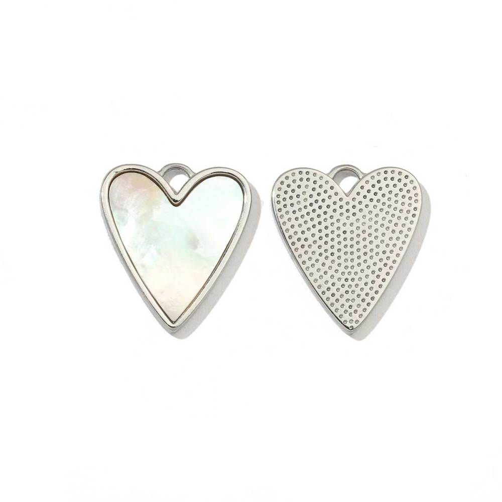 6pcs/pack Stainless Steel Cute Shell Heart DIY Charms Women Cross Trendy Sunflower Natural Stone Pendants Necklace Making Jewelry