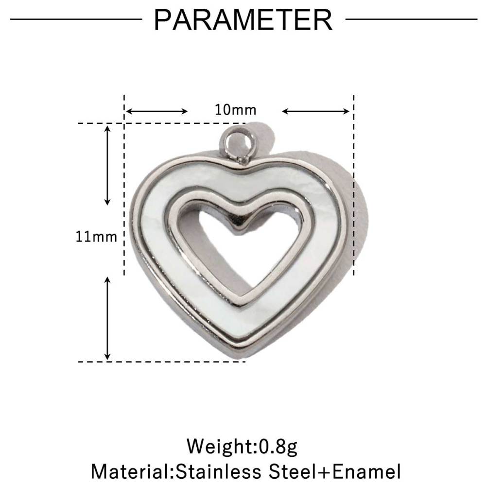 6pcs/pack Stainless Steel Cute Shell Heart DIY Charms Women Cross Trendy Sunflower Natural Stone Pendants Necklace Making Jewelry