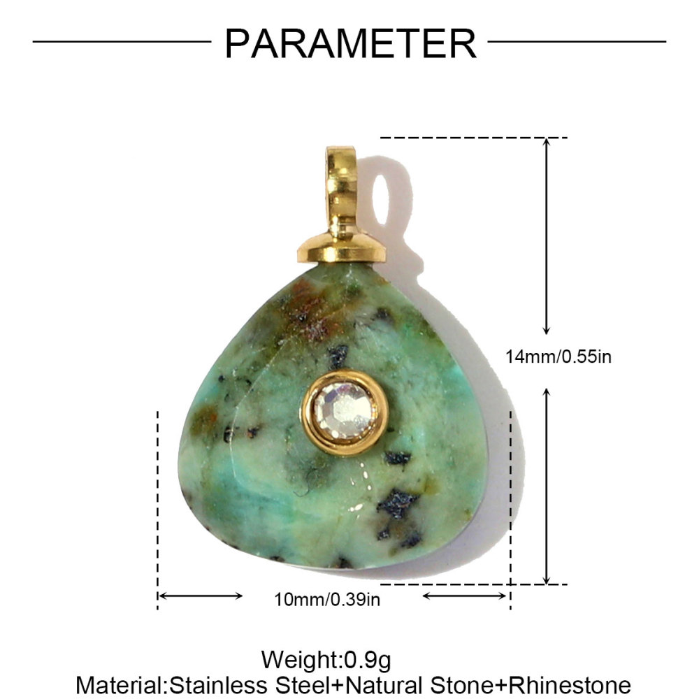 6pcs/pack Stainless Steel Cute Shell Heart DIY Charms Women Cross Trendy Sunflower Natural Stone Pendants Necklace Making Jewelry