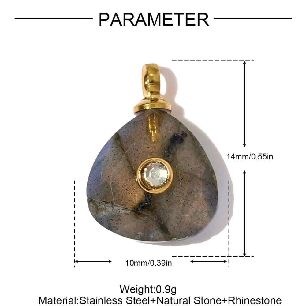 6pcs/pack Stainless Steel Cute Shell Heart DIY Charms Women Cross Trendy Sunflower Natural Stone Pendants Necklace Making Jewelry