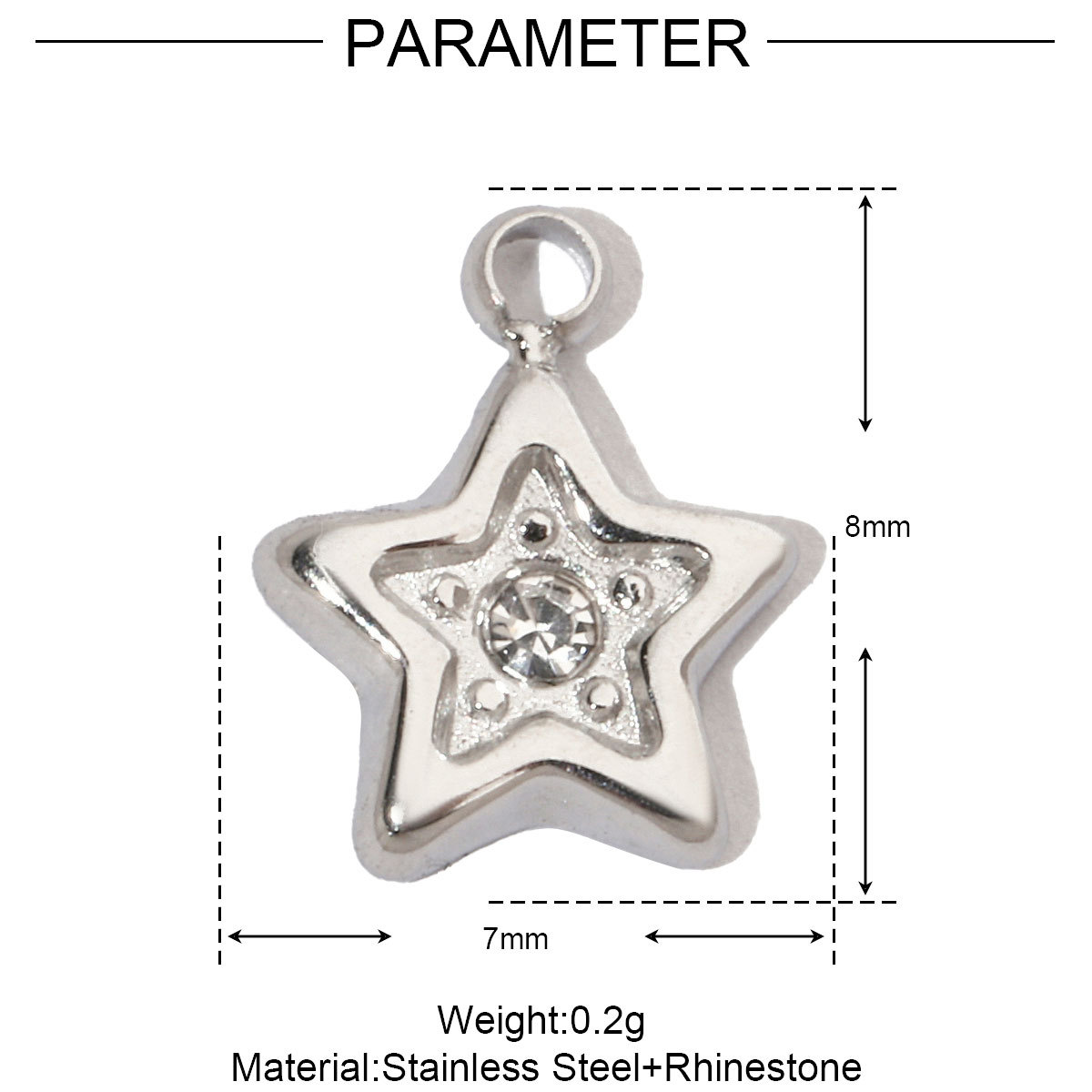 6pcs/pack Shell Bee Stainless Steel Diy Charms Women Star Clover Seahorse Earring Necklace Making Dog Paw Fox Pendant Wholesale