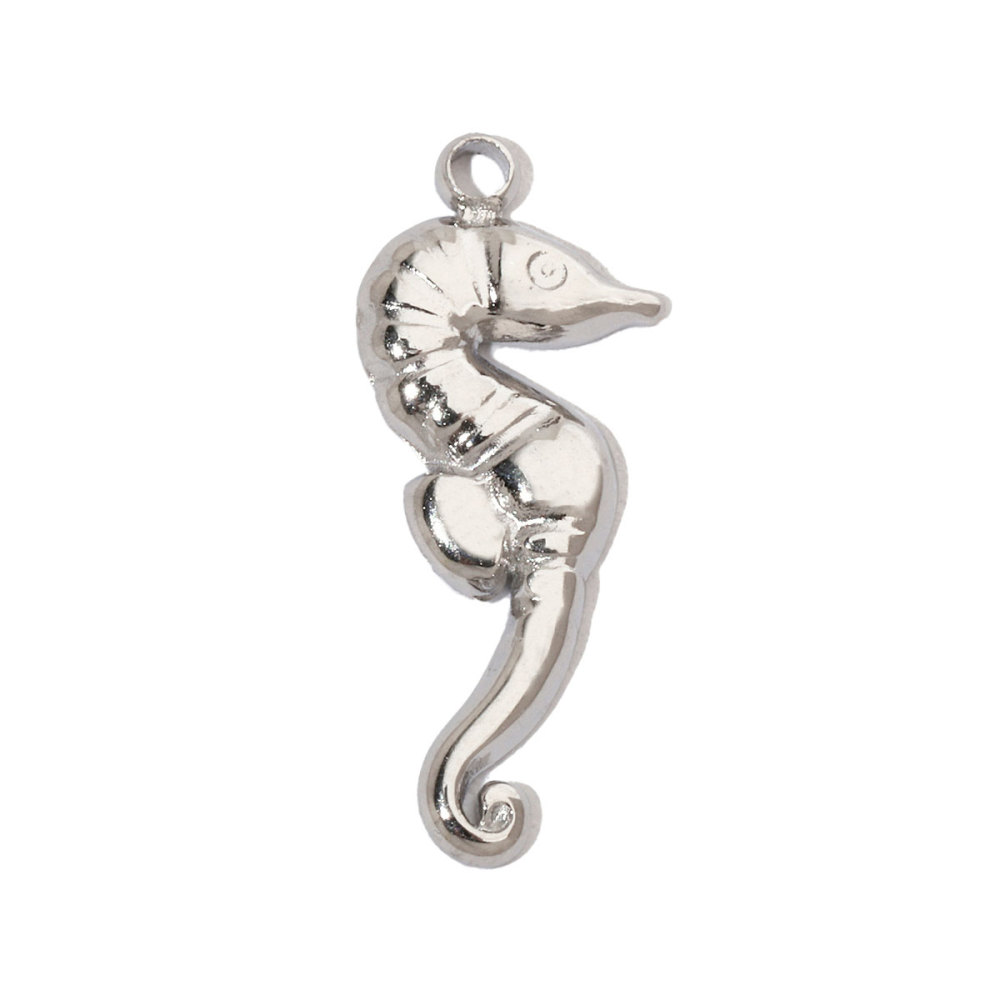 6pcs/pack Shell Bee Stainless Steel Diy Charms Women Star Clover Seahorse Earring Necklace Making Dog Paw Fox Pendant Wholesale