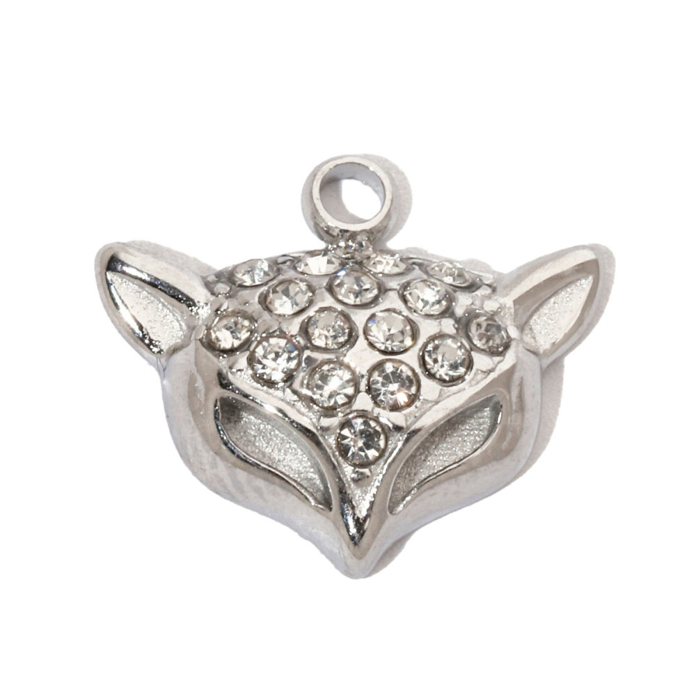 6pcs/pack Shell Bee Stainless Steel Diy Charms Women Star Clover Seahorse Earring Necklace Making Dog Paw Fox Pendant Wholesale