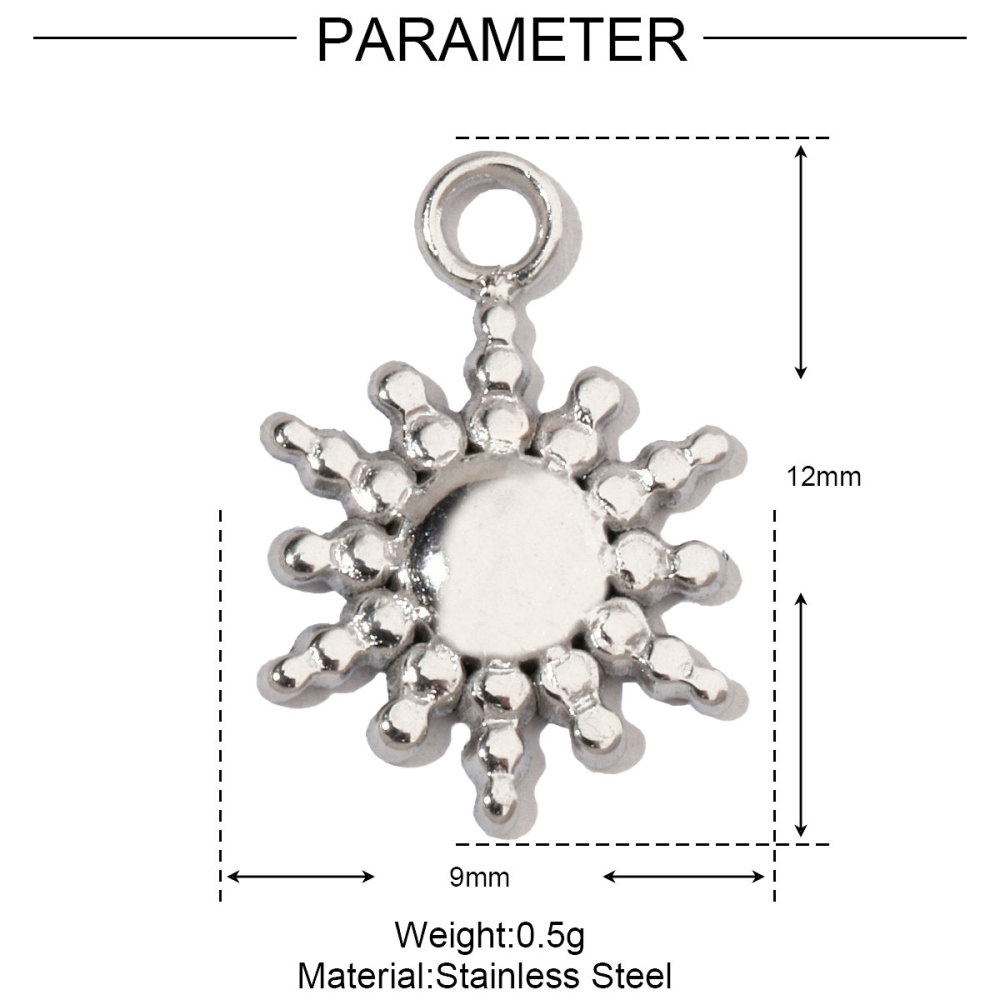 6pcs/pack Shell Bee Stainless Steel Diy Charms Women Star Clover Seahorse Earring Necklace Making Dog Paw Fox Pendant Wholesale