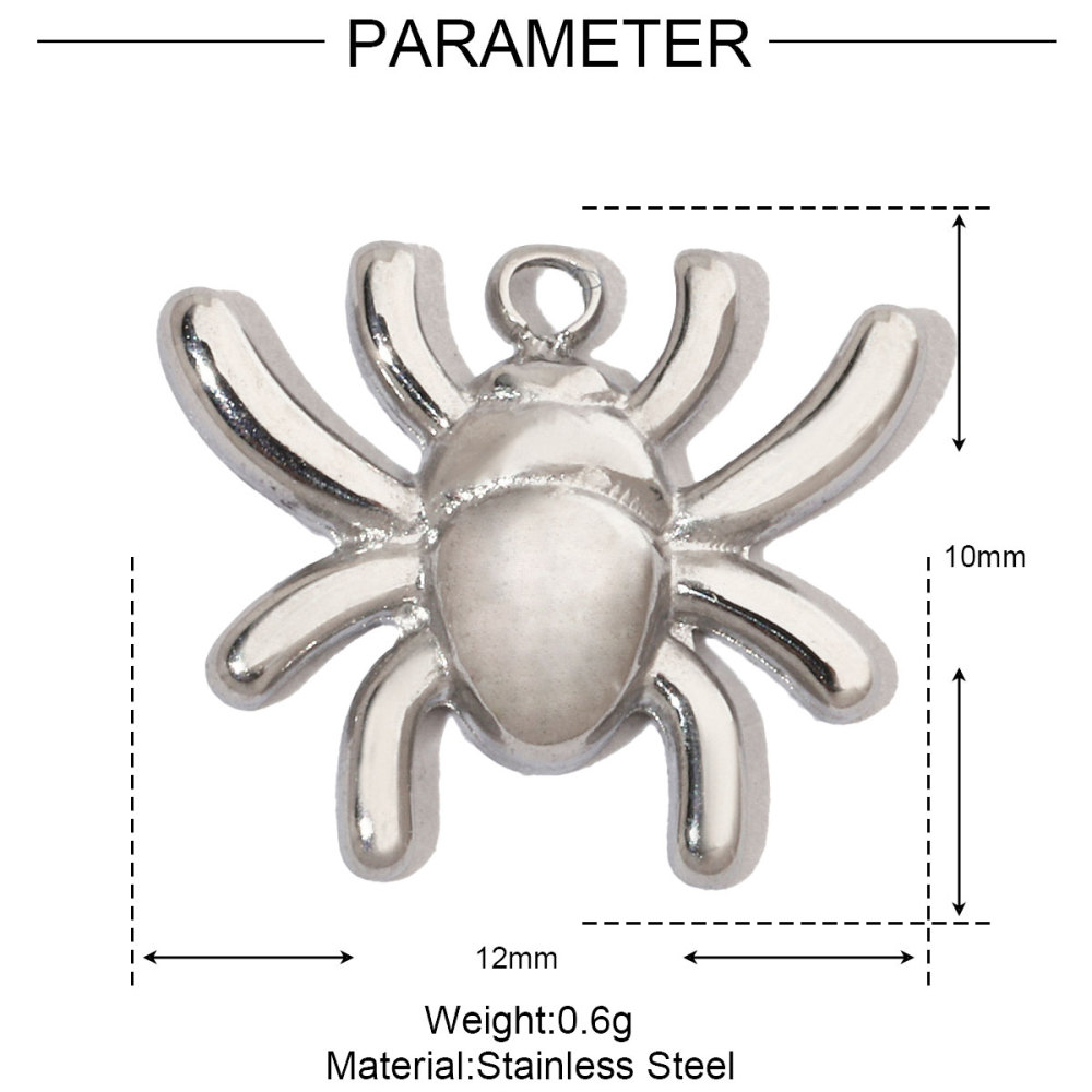 6pcs/pack Shell Bee Stainless Steel Diy Charms Women Star Clover Seahorse Earring Necklace Making Dog Paw Fox Pendant Wholesale