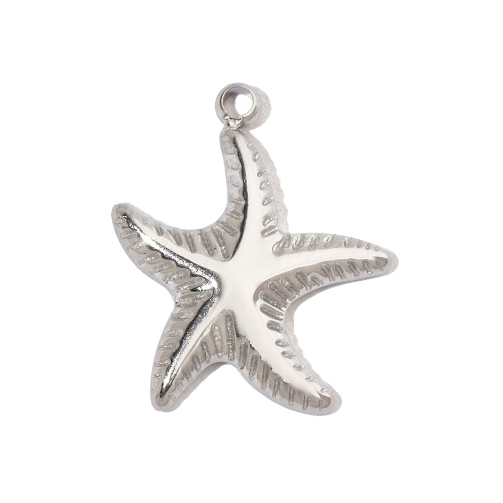 6pcs/pack Shell Bee Stainless Steel Diy Charms Women Star Clover Seahorse Earring Necklace Making Dog Paw Fox Pendant Wholesale