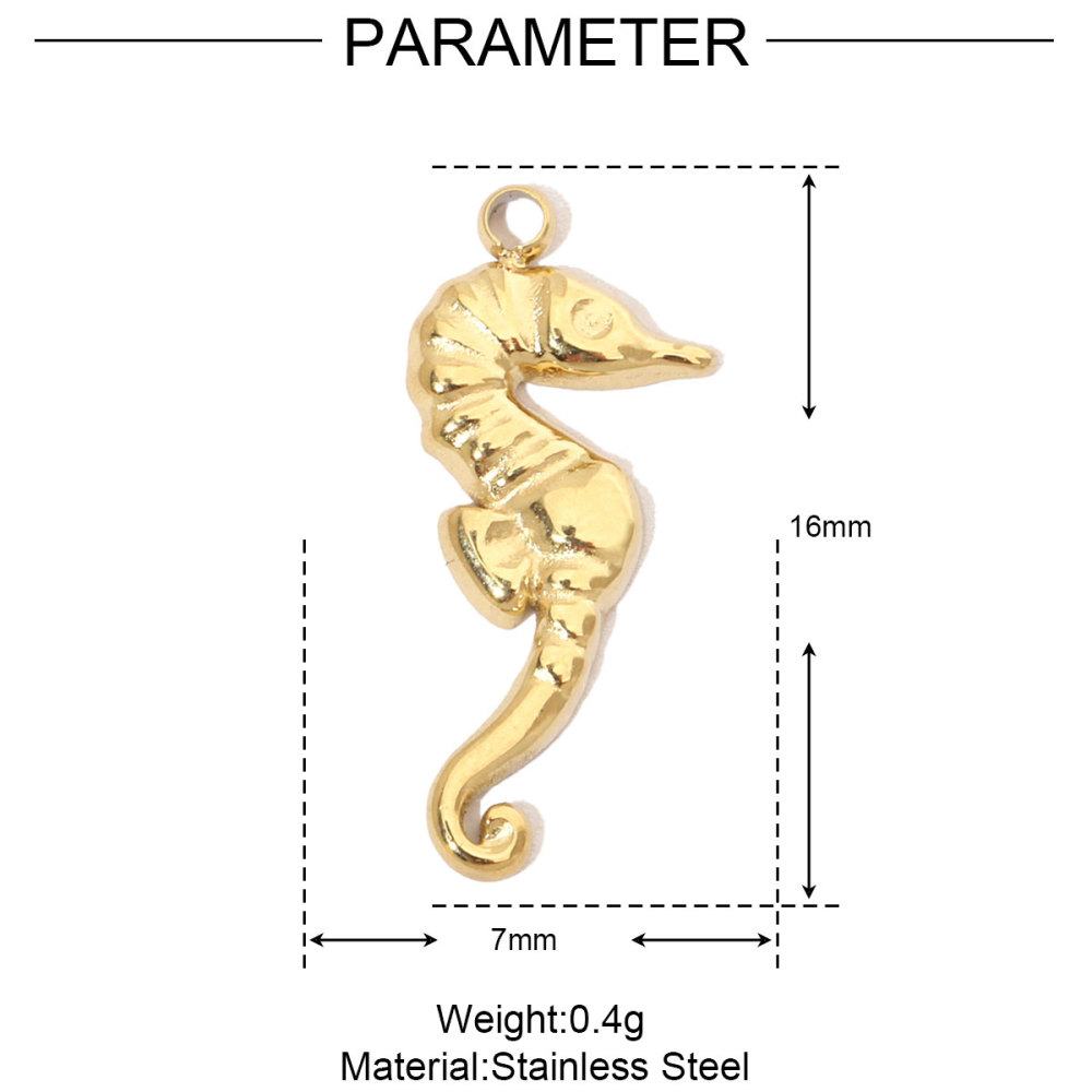 6pcs/pack Spider Bee Stainless Steel Diy Charms Women Star Clover Seahorse Earring Necklace Making Dog Paw Sun Pendant