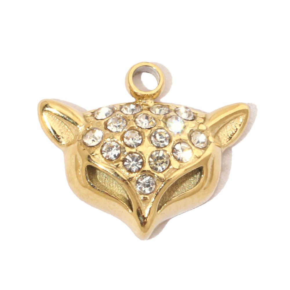 6pcs/pack Spider Bee Stainless Steel Diy Charms Women Star Clover Seahorse Earring Necklace Making Dog Paw Sun Pendant