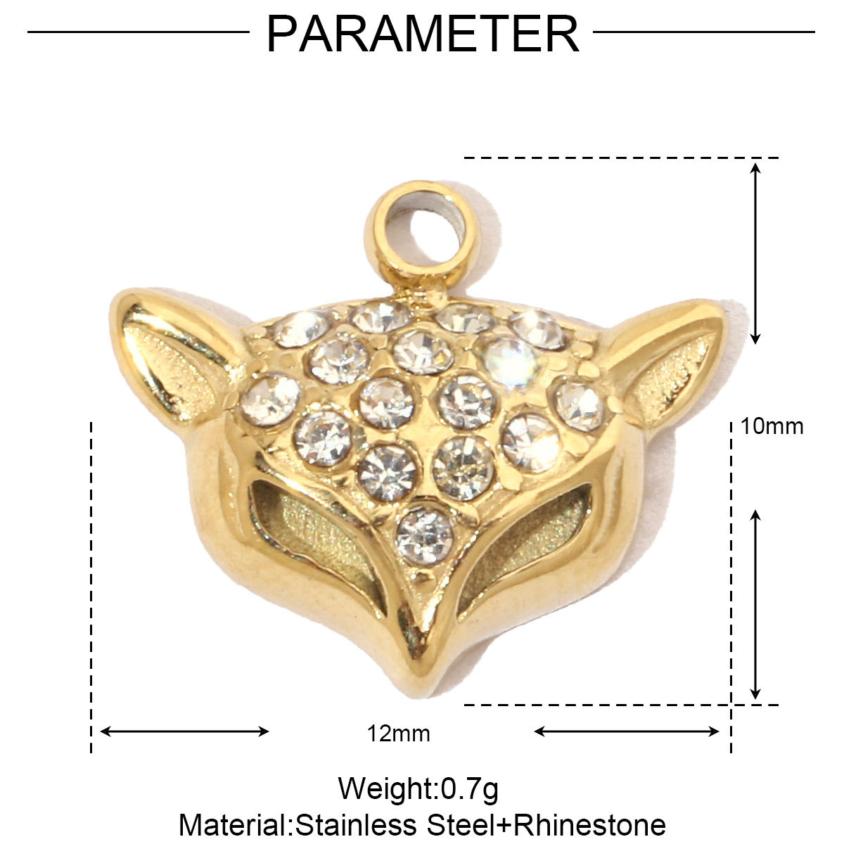 6pcs/pack Spider Bee Stainless Steel Diy Charms Women Star Clover Seahorse Earring Necklace Making Dog Paw Sun Pendant