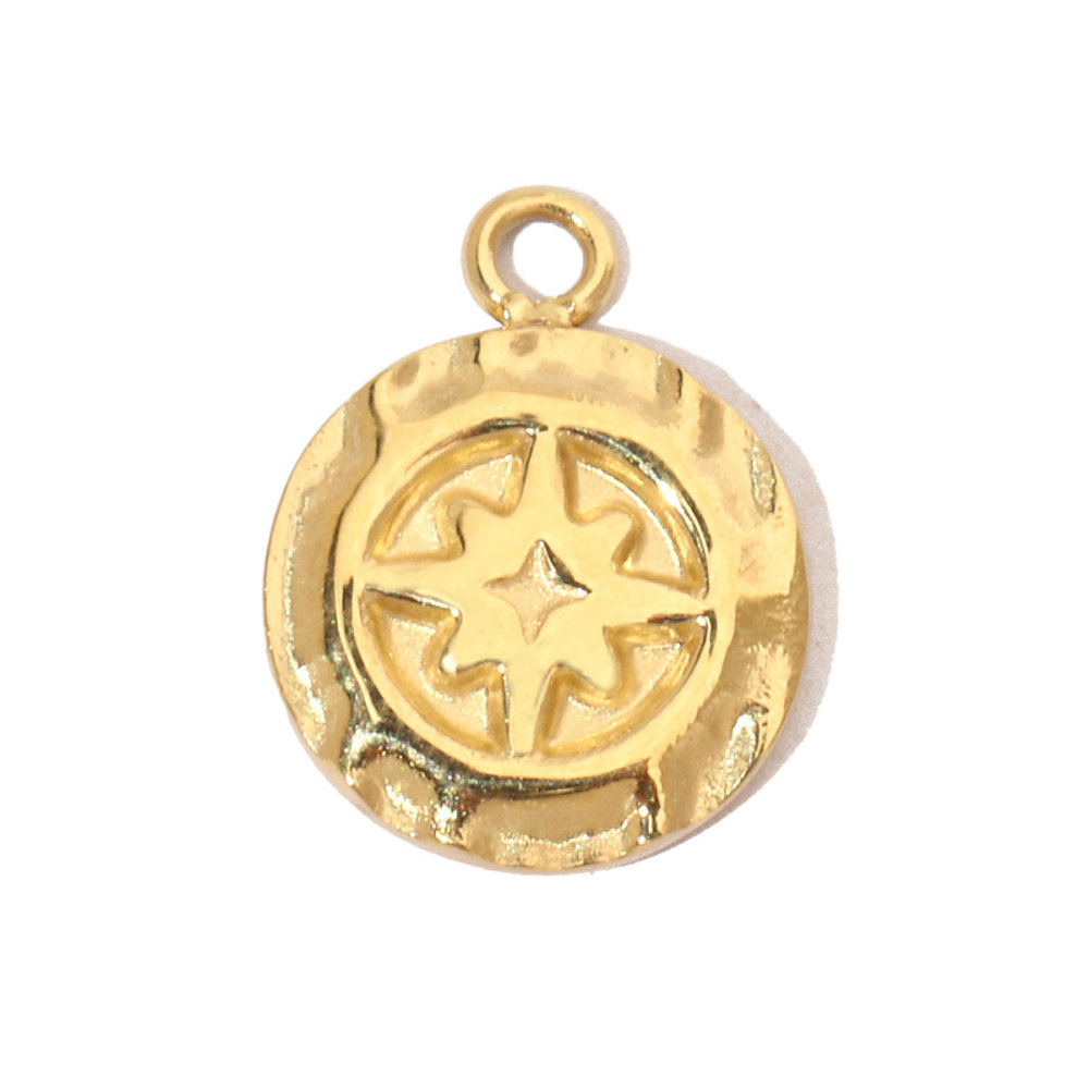 6pcs/pack Spider Bee Stainless Steel Diy Charms Women Star Clover Seahorse Earring Necklace Making Dog Paw Sun Pendant