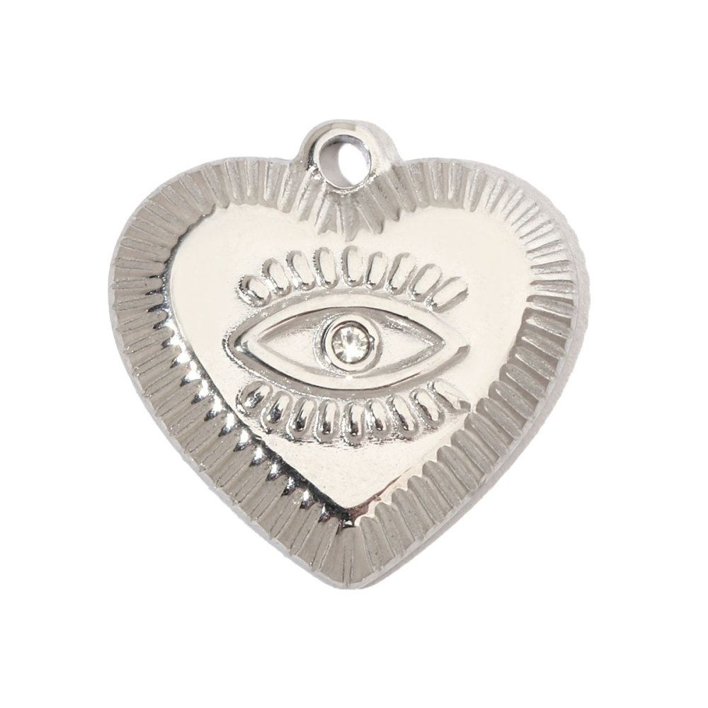 6pcs/pack Hummingbird Flower Stainless Steel Diy Charms Women Evil Eye Lobster Earring Necklace Making Conch Clover Snake Pendant