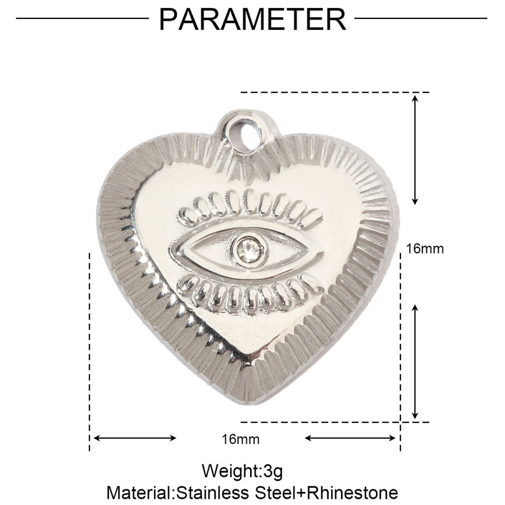 6pcs/pack Hummingbird Flower Stainless Steel Diy Charms Women Evil Eye Lobster Earring Necklace Making Conch Clover Snake Pendant
