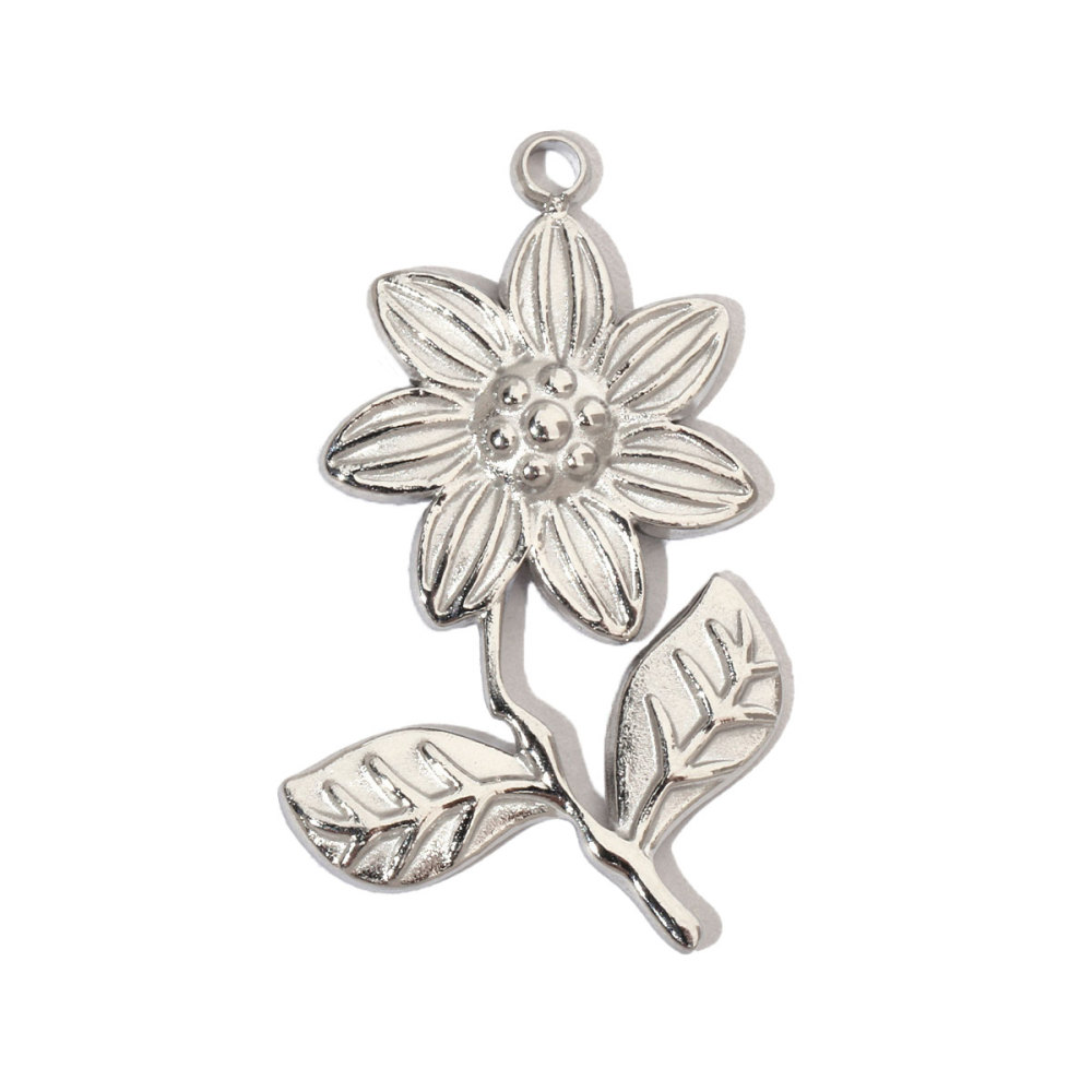6pcs/pack Hummingbird Flower Stainless Steel Diy Charms Women Evil Eye Lobster Earring Necklace Making Conch Clover Snake Pendant